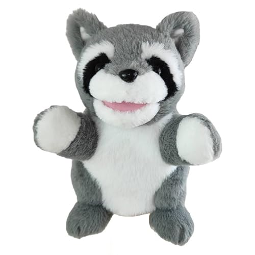 CUTeFiorino Monkey Stuffed Hand Puppet Soft Animal Plush Toy 9.8Inch Animal Hand Puppet Interactive Animal Gloves Mouth Movement for Christmas Birthday Friends Family Puppenwagen Holz (C, One Size) von CUTeFiorino