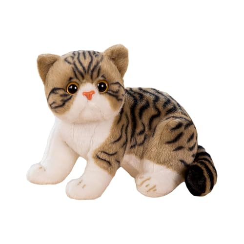 CUTeFiorino New Cute Plush Toy Doll for Children's Comfort and Companion Cat Doll Suitable for Holiday Birthday Plüschtier (Brown, A) von CUTeFiorino