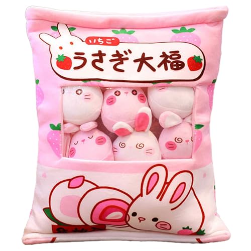 CUTeFiorino Niesel Cute Snack Pillow Stuffed Animal Toys Removable Cat Plush Pillow Cat Pillow with Dolls Removable Stuffed Animal Toys Decorative Removable Cat Babyspielzeug (B, A) von CUTeFiorino