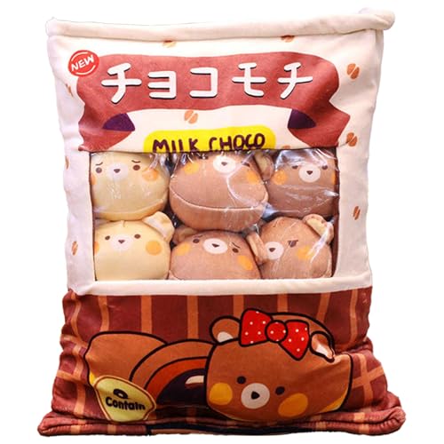 CUTeFiorino Niesel Cute Snack Pillow Stuffed Animal Toys Removable Cat Plush Pillow Cat Pillow with Dolls Removable Stuffed Animal Toys Decorative Removable Cat Babyspielzeug (C, A) von CUTeFiorino
