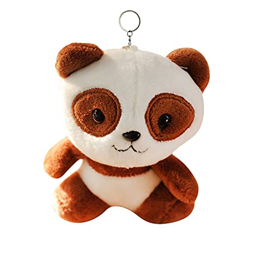 CUTeFiorino Pandas für Studenten Plushie Geschenk für Mädchen Stofftiere Rucksack Dekorationen Puppen Schlüsselanhänger Anhänger Plüschtier Kuschelweich (B, One Size) von CUTeFiorino
