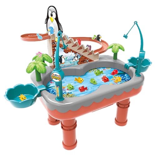 CUTeFiorino Pinguin-Angeltisch, Wassertisch, Spielzeug für, Outdoor- und Wasserspieltisch, Spielzeug für, Wasser-Sensorik-Aktivitätstische, Strandspielzeug für draußen, Backya (C, One Size) von CUTeFiorino