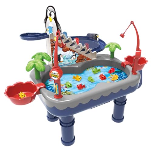 CUTeFiorino Pinguin-Angeltisch, Wassertisch, Spielzeug für, Outdoor- und Wasserspieltisch, Spielzeug für, Wasser-Sensorik-Aktivitätstische, Strandspielzeug für draußen, Backya (D, One Size) von CUTeFiorino