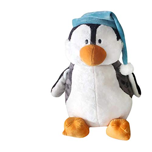 CUTeFiorino Plüschtier Puppen kuschelig gefüllt Mütze Nacht niedliches Spiel weiche Geschenke Pinguin Plüschfigur (B, One Size) von CUTeFiorino