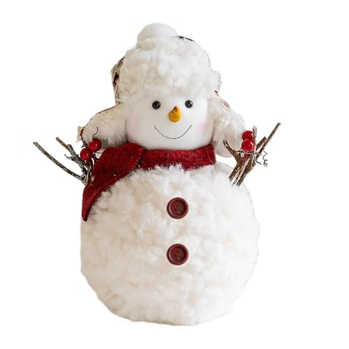 CUTeFiorino Plush Knitted Christmas Snowman Doll Decoration Christmas Desktop Atmosphere Decoration XXL cm Stofftier Plüschtier Kuscheltier (C, One Size) von CUTeFiorino