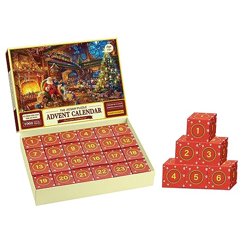 CUTeFiorino Polizei Adventskalender 2023 Puzzle 1008 Teile Puzzle 24 Tage Weihnachts-Countdown-Kalender für Kinder Erwachsene Kinderpuzzle (A, One Size) von CUTeFiorino