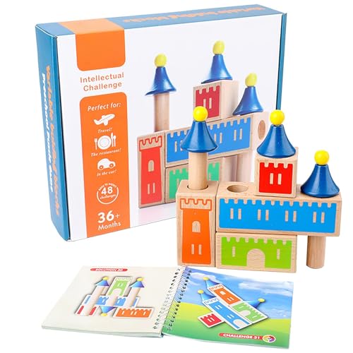 CUTeFiorino Portable Early Educational Tool Suitable for Home Travel and Outdoor Use. Wooden Number Building Block (1 Box) Creative Stacking Toys Early Educational Toy for Child Baby (C, One Size) von CUTeFiorino