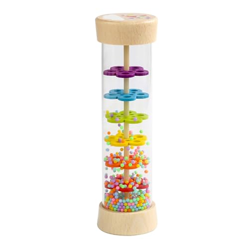 CUTeFiorino Portable Sensory Toy with Colored Beads Suitable for Visual and Auditory Stimulation Lightweight and Suitable for Travel Baby Kleinkindspielzeug (B, One Size) von CUTeFiorino