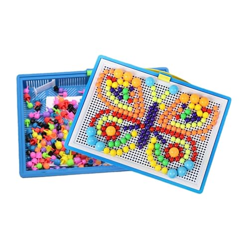CUTeFiorino Puzzle Shape Pattern Stacking Nail Peg Puzzle Board Game for Kids Toddlers Boys Girls Ages 4 5 6 7 Years Old Lernuhren (C, One Size) von CUTeFiorino
