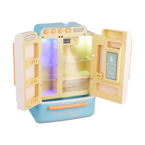 CUTeFiorino Rollenspiel-Küchenspielzeug, Mehrzweck-Puppenhaus-Dekoration, pädagogisches Spielzeug, Simulationskühlschrank, Küchenspielset für und Mädchen, Blau Wassertank Und (Blue, One Size) von CUTeFiorino