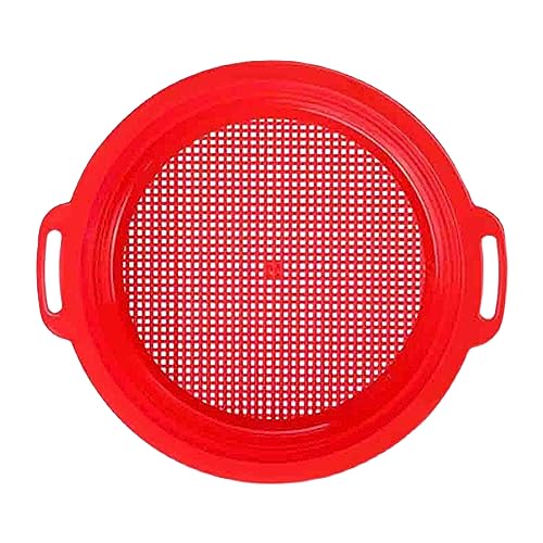 CUTeFiorino Sandsiebe Spielzeug Kunststoff Sandsieb Strandspielzeug Spielen Sandspielzeug Sandrechen (Red, One Size) von CUTeFiorino