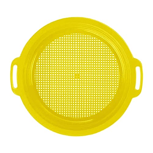 CUTeFiorino Sandsiebe Spielzeug Kunststoff Sandsieb Strandspielzeug Spielen Sandspielzeug Sandrechen (Yellow, One Size) von CUTeFiorino