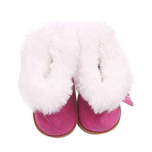 CUTeFiorino Schuhe Zubehör 18-Zoll-Winter-Puppe Glitzer-Bildung für Mädchen Compatible with Motorikspielzeug (Hot Pink, One Size) von CUTeFiorino