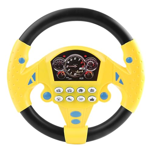 CUTeFiorino Simulierter Fahrcontroller Co-Fahrer Simuliertes Pädagogisches Musikspielzeug Für 4 5 6 alt Baby Kleinkindspielzeug (Yellow, One Size) von CUTeFiorino