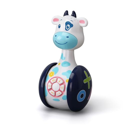 CUTeFiorino Sliding Deer Tumbler Toy Puzzle Infant Early Teaching Crawling Toy Zählrahmen (Black, One Size) von CUTeFiorino