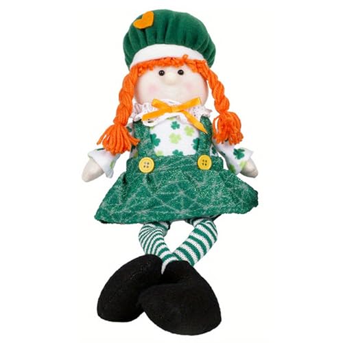 CUTeFiorino St Day Decorations Irish Green Long Legs Leprechaun Stuffed Doll GNOME Saint Day Spring Decorations for Home Kitchen Farmhouse Tiered Tray Holiday Kuscheltier (B, One Size) von CUTeFiorino