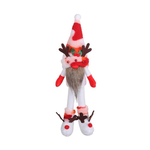 CUTeFiorino Stofftier 13 cm 2024 Weihnachten Lange Beinen Puppe Top Hut Gesichtslosen Puppe Restaurant Weihnachten Dekorative Desktop Ornamente Haarreif (Red, One Size) von CUTeFiorino