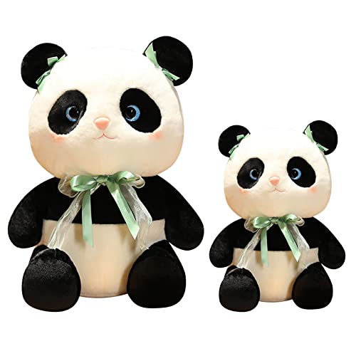 CUTeFiorino Stofftier 13 cm Panda Plüschtier Flower Knot Panda Doll Süßes und süßes Kindergeschenk Valentinstagsgeschenk Spielkissen (B, One Size) von CUTeFiorino
