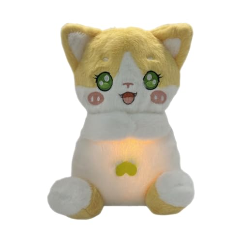 CUTeFiorino The Breathing Green Sleepy Breathing Stuffed Animal Peluche Que Respira para Dormir Sleeping Breathing Anxiety Koala with Sensory Light Sound Music Appease Toy Masse Ostern (Yellow, S) von CUTeFiorino