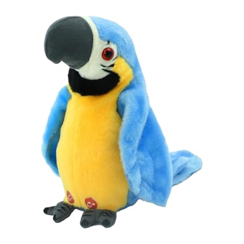 CUTeFiorino Upgrade Newest Talking Parrot What You Say with Cute Voice Electronic Pet Talking Plush Toy Parrot for Child Kids Toys Zählrahmen (Blue, S) von CUTeFiorino