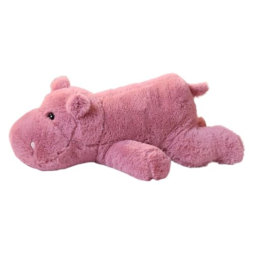 CUTeFiorino Weighted Stuffed Animals for Kids Soft Hippo Stuffed Animal 17.7" 2.2lbs Small Cuddly Weighted Hippo Plush for Comfort Waldtier Plüschtier (Pink, 35CM) von CUTeFiorino