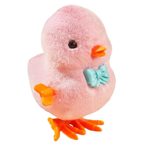 CUTeFiorino Wind Up Plush Chick Toy Wind Up Kids' Toy Wind Up Chick Wind Up Chicken Clockwork Chick with Belly Muscles. Verkleidung (Pink, One Size) von CUTeFiorino