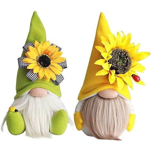 CUTeFiorino Wolfsset Aus Zweiteilig 2pc Festival gesichtslose Puppe Zwerg süße Sonnenblume Herbst Puppe Dekoration Der Singende Und Sprechende Elefant Spielt Guck-Guck Mit Den Ohren (Yellow, One Size) von CUTeFiorino