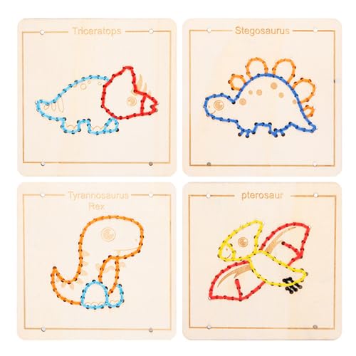 CUTeFiorino Wooden Lacing Toys for Toddlers and Kids Ages 24 57 Sewing Kit Motor Skill Busy Board Education Sensory Preschool Toy for 2 3 4 Year Olds Birthday for Boys and Girls (B, One Size) von CUTeFiorino