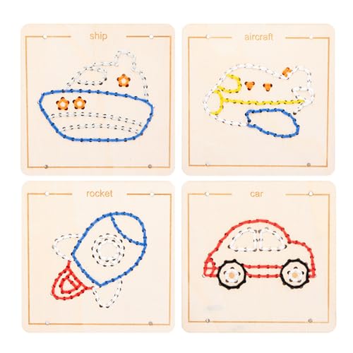 CUTeFiorino Wooden Lacing Toys for Toddlers and Kids Ages 24 57 Sewing Kit Motor Skill Busy Board Education Sensory Preschool Toy for 2 3 4 Year Olds Birthday for Boys and Girls (C, One Size) von CUTeFiorino