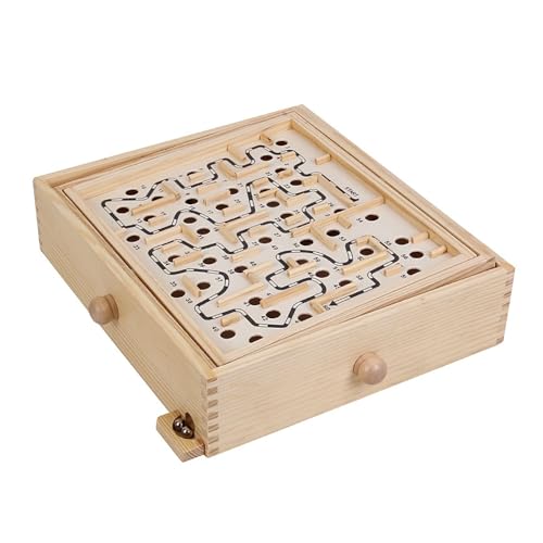 CUTeFiorino WoodenBall Games WoodenLabyrinth Puzzle and Brain Health Coordinated Developmen for Kids and DementiaOld Man Lernuhren (C, One Size) von CUTeFiorino