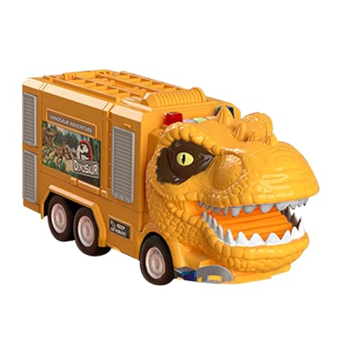CUTeFiorino Zählrahmen Dinosaurier Transformation Engineering Truck Track Spielzeug-Set Extra großes Dinosaurier-Kinder-Dinosaurier-Spielzeug-LKW-Set enthält kleine Compatible with (Yellow, One Size) von CUTeFiorino