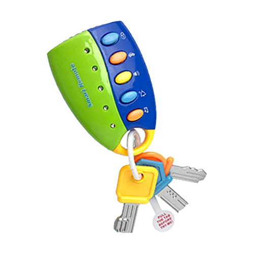 CUTeFiorino Zählrahmen FunKeys Toy Funky Toy Keys für Kleinkinder und Babys, Spielzeugautoschlüssel und blau-rosa Fernbedienung mit Licht und Geräuschen Baby Kleinkindspielzeug (Blue, One Size) von CUTeFiorino