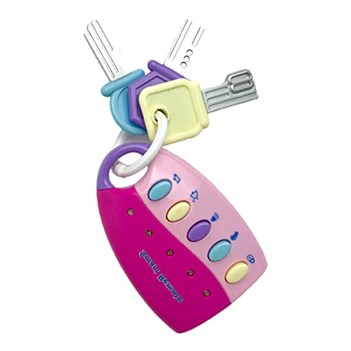 CUTeFiorino Zählrahmen FunKeys Toy Funky Toy Keys für Kleinkinder und Babys, Spielzeugautoschlüssel und blau-rosa Fernbedienung mit Licht und Geräuschen Kleinkindspielzeug (Pink, One Size) von CUTeFiorino
