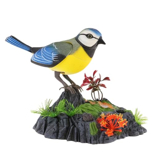 CUTeFiorino Zwitschern mit Sensoraktivierung Singen Zwitschernde Vögel Spielzeug Sprachsteuerung Realistische Geräusche Bewegungen Zählrahmen (Sky Blue, One Size) von CUTeFiorino