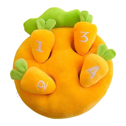 CUTeFiorino pädagogisches Eltern-Kind-Pull-Karotten-Multifunktionskissen und -Kissen, Plüschspielzeug, Digitale Stoffpuppe für Babys (interaktives frühes Lernen) XXL cm Stofftier (A, 30 * 26cm) von CUTeFiorino