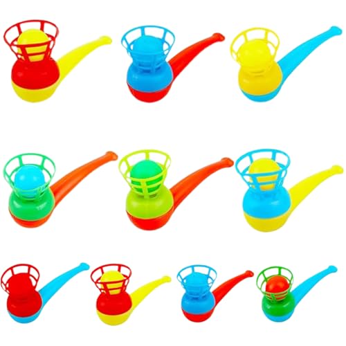 CUVZORA 10 Stück Mitgebsel Kindergeburtstag Spiele Schweben Balle, Kunststoff Schwimm Ball, Puste Ball Spiel, Geburtstag Party Karneval Kindergeschenke(Zufällige Farbe) von CUVZORA