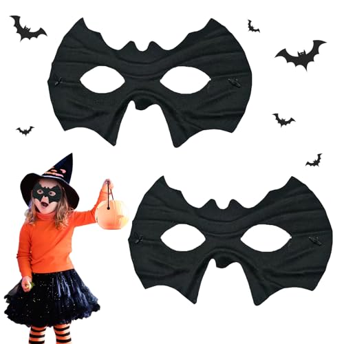 CUVZORA 2 pair Fledermaus Maske, Halloween Fledermaus Augenmasken Maske,Maskerade, Kostümzubehör Halloween Cosplay, für Karneval Fasching von CUVZORA