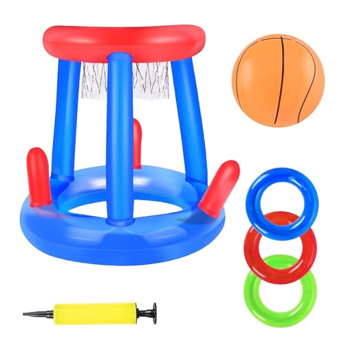 CUVZORA Basketspiel Schwimmbad aufblasbar, Korbkorb für Schwimmbad und Strand, Schwimmbad Spiele für Kinder und Erwachsene, Schwimmendes Zubehör für Sommeraktivitäten, Kit mit Pumpe und Kugeln CUVZORA Basketspiel Schwimmbad aufblasbar, Korbkorb für Schwimmbad und Strand, Schwimmbad Spiele für Kinder und Erwachsene, Schwimmendes Zubehör für Sommeraktivitäten, Kit mit Pumpe und Kugeln von CUVZORA