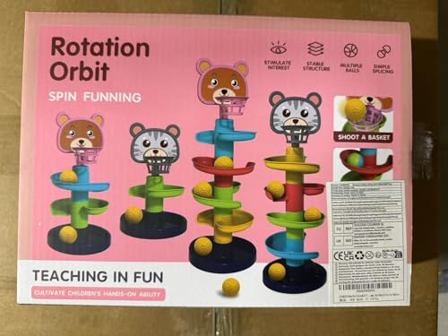 CVARRISE Baby Ball Drop Roll Toy, Tower Roll Sensory Toy für Jungen Mädchen, Montessori Educational Stay Focus Game, Geburtstagsgeschenke für Babys CVARRISE Baby Ball Drop Roll Toy, Tower Roll Sensory Toy für Jungen Mädchen, Montessori Educational Stay Focus Game, Geburtstagsgeschenke für Babys von CVARRISE
