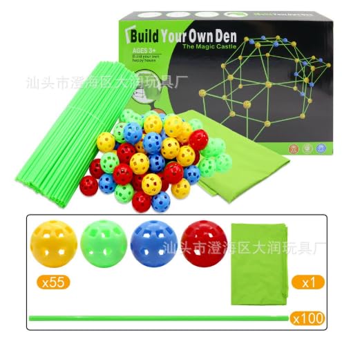 CVARRISE DIY Höhle Kinder Konstruktionsspielzeug - Im Dunkeln Leuchtendes, Outdoor Spielzeug für 4+ ahre alt Junge & Mädchen - 155 PCS Kreatives Bauset Für Kinder Höhle Bauen Indoor von CVARRISE