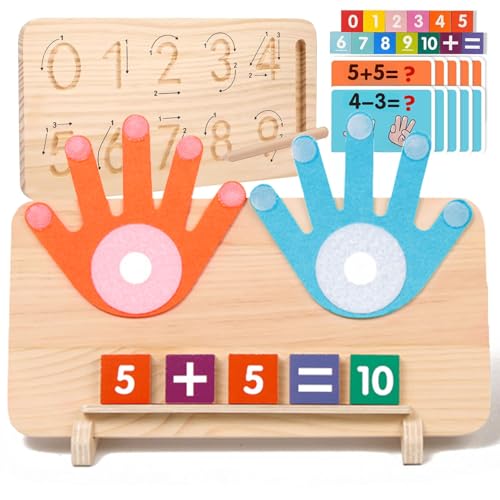Multifunktional Doppelseitig Mathematik Holz Bildung-Spielzeug, Mathe Pädagogisches Vorschule Montessori Lernspiele Spielzeug für Kleinkinder, Lernspielzeug Zählspielzeug für 3-5 Jahre Jungen Mädchen von CVARRISE