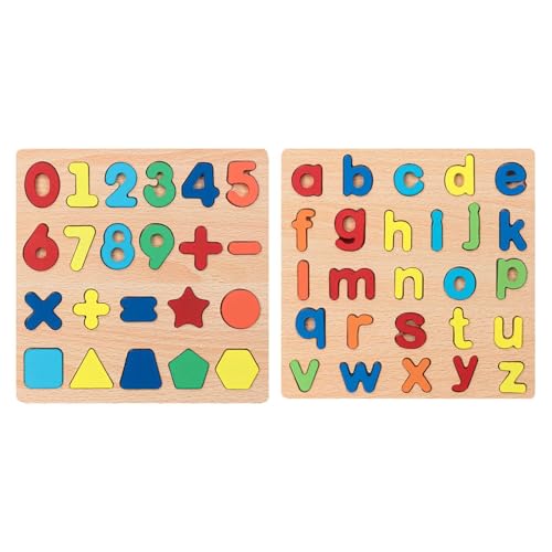 1 Satz Abc-Buchstaben-Puzzlebretter Und 1 Satz Zahlen-Puzzlebretter, Puzzle-Spielzeug, Lernspielzeug Aus Holz, Spielzeug Für Die Frühkindliche Bildung 1 Satz Abc-Buchstaben-Puzzlebretter Und 1 Satz Zahlen-Puzzlebretter, Puzzle-Spielzeug, Lernspielzeug Aus Holz, Spielzeug Für Die Frühkindliche Bildung von CVDYWDJIE