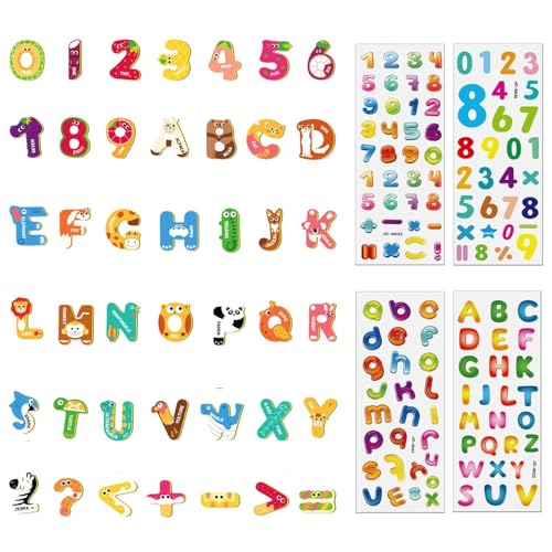 42 Stück Alphabet-Kühlschrankmagnete Für Kinder Und 4 Alphanumerische Aufkleber, Kreative Cartoon-Kühlschrankmagnete, Frühkindliches Bildungsspielzeug, Niedliche Dekorationen 42 Stück Alphabet-Kühlschrankmagnete Für Kinder Und 4 Alphanumerische Aufkleber, Kreative Cartoon-Kühlschrankmagnete, Frühkindliches Bildungsspielzeug, Niedliche Dekorationen von CVDYWDJIE
