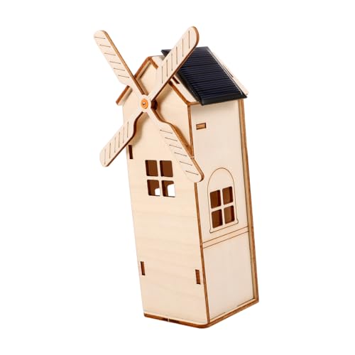 CVUTOVO 1satz DIY Solar Windmühlen Bausatz Für Unvollendetes Holzspielzeug Wissenschaft Und Kreativität Für Schulprojekte Und Bastelaktivitäten von CVUTOVO