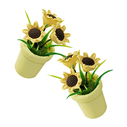 2 Stück Pflanzen Kunstpflanzen im Topf für Puppenhaus Deko Kreative Sonnenblumen für Garten und Wohnkultur 2 Stück Pflanzen Kunstpflanzen im Topf für Puppenhaus Deko Kreative Sonnenblumen für Garten und Wohnkultur von CVUTOVO