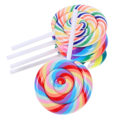 5 Stück Polymer Lollipop Requisiten Simulation Süßigkeiten Dekoration für Hochzeiten Geburtstagsfeiern und Karneval Lollipop Fotorequisiten für Kreative Partys 5 Stück Polymer Lollipop Requisiten Simulation Süßigkeiten Dekoration für Hochzeiten Geburtstagsfeiern und Karneval Lollipop Fotorequisiten für Kreative Partys von CVUTOVO
