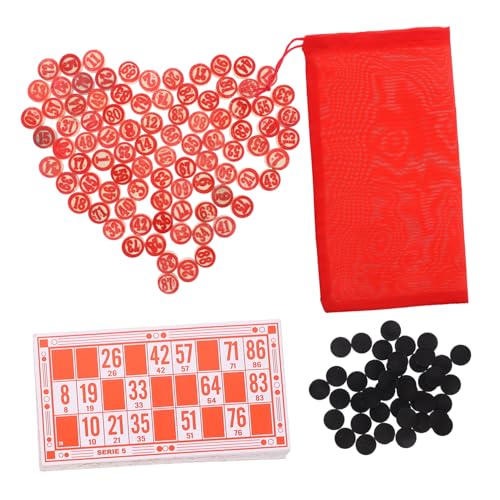 CVUTOVO 1 Satz Bingo Spielset aus Holz mit Zahlenkarten Klassisches Bingo für Erwachsene für Partys und Familienspiele Fördert Hand Augen Koordination und Kommunikation CVUTOVO 1 Satz Bingo Spielset aus Holz mit Zahlenkarten Klassisches Bingo für Erwachsene für Partys und Familienspiele Fördert Hand Augen Koordination und Kommunikation von CVUTOVO