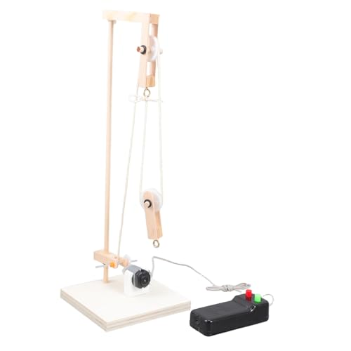 CVUTOVO 1 Satz DIY Pulley Set für Fernbedienbares Physik Experiment Kit Kreativität und Praktischen Fähigkeiten Sicherer Holzbaukasten für Unterricht und Zuhause von CVUTOVO