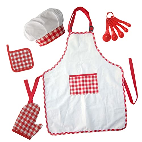 CVUTOVO 1 Satz Kinderschürzen Set für Teiliges Koch und Backset mit Schürze und Kochmütze für Kleinkinder Robust und Leicht zu Reinigen für Kreative Koch und Backabenteuer CVUTOVO 1 Satz Kinderschürzen Set für Teiliges Koch und Backset mit Schürze und Kochmütze für Kleinkinder Robust und Leicht zu Reinigen für Kreative Koch und Backabenteuer von CVUTOVO