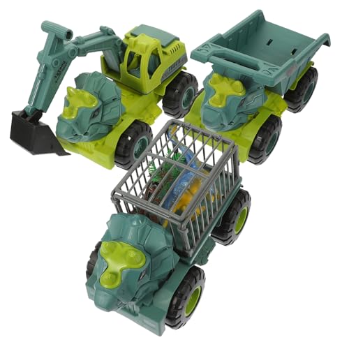 CVUTOVO 1 Satz Mini Dinosaurier Baustellenfahrzeug Set Verschiedene Designs Bunten Farben für Lernspielzeug und Geburtstagsgeschenk Fördert Eltern Junge Mädchen Beziehungen Batteriefrei von CVUTOVO